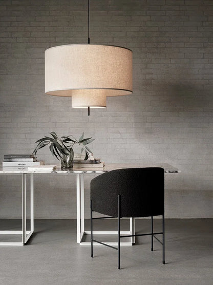 DecorBites™ Handmade Fabric Chandelier: Retro Hanging Lamp for Home & Office