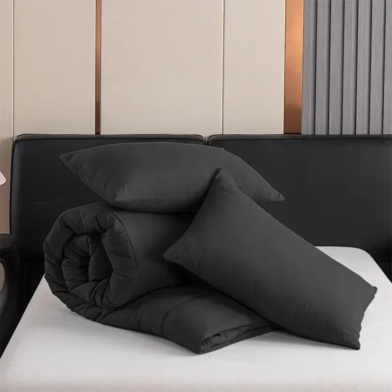 DecorBites™ All-Season Quilted Comforter Set - Queen/King Size Soft & Durable Blanket