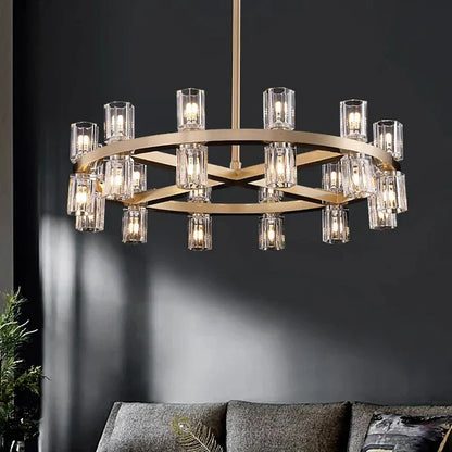 DecorBites™ Crystal Chandelier Pendant Light for Living Room Dining Room Ceiling Lighting