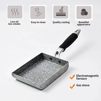 DecorBites™ Japanese Medical Stone Non-Stick Frying Pan | Tamagoyaki Omelette Pan