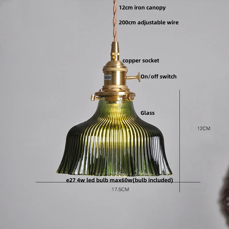 DecorBites™ Glass LED Pendant Light Fixture for Modern Home Decor