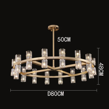 DecorBites™ Crystal Chandelier Pendant Light for Living Room Dining Room Ceiling Lighting
