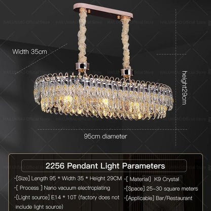 DecorBites™ Crystal Chandelier: Modern Luxury for Living Room, Restaurant, Hotel Lobby