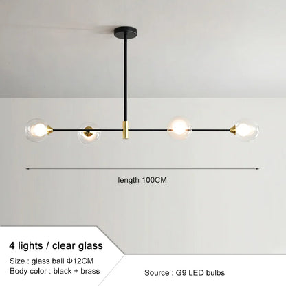 DecorBites™ Glass Ball Pendant Chandelier for Modern Home Decor and Lighting