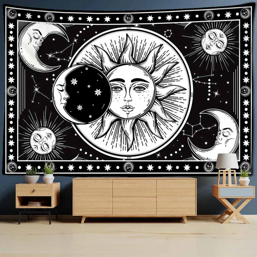 DecorBites™ Celestial Mandala Hippie Tapestry Wall Hanging Dorm Decor