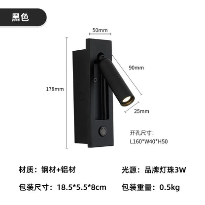 DecorBites™ 3W LED Mounted Headboard Wall Light for Bedroom and Hotel