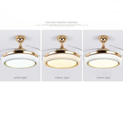 DecorBites™ 42" Invisible Ceiling Fan Light Remote Control LED Retractable Blades.