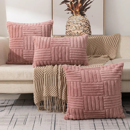 DecorBites™ Geometric Design Cushion Cover Set for Stylish Sofa Decor Home Living