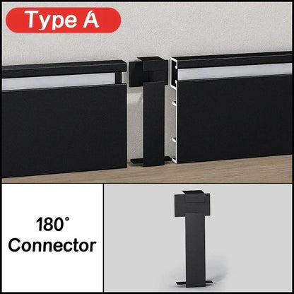 DecorBites™ LED Skirting Profile: Hidden Corner Recessed Aluminum Baseboard Light Strip