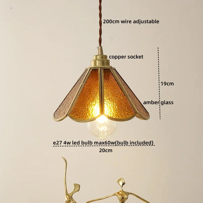 DecorBites™ Blue Glass LED Pendant Light - Modern Nordic Style for Bedroom, Living Room
