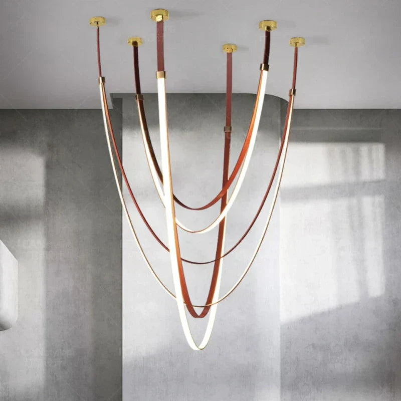 ™ LED Long Strip Chandelier for Modern Living Room and Villa