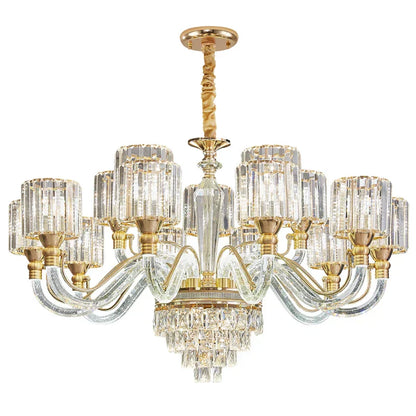 DecorBites™ Crystal Chandelier: Luxury Nordic Home Lamps for Living Room, Bedroom, Dining & Study
