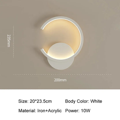 DecorBites™ Aluminum LED Wall Lamp 10W Modern Simplicity for Bedroom Living Room Stairs Home