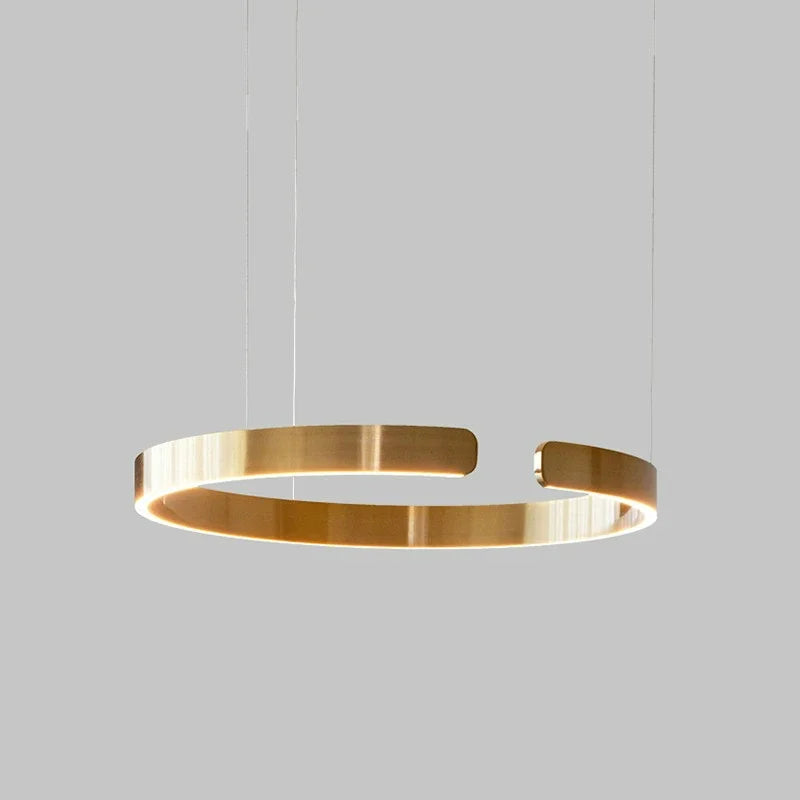 ™ Gold LED Chandelier: Modern Hanging Light for Dining Room & Bedroom