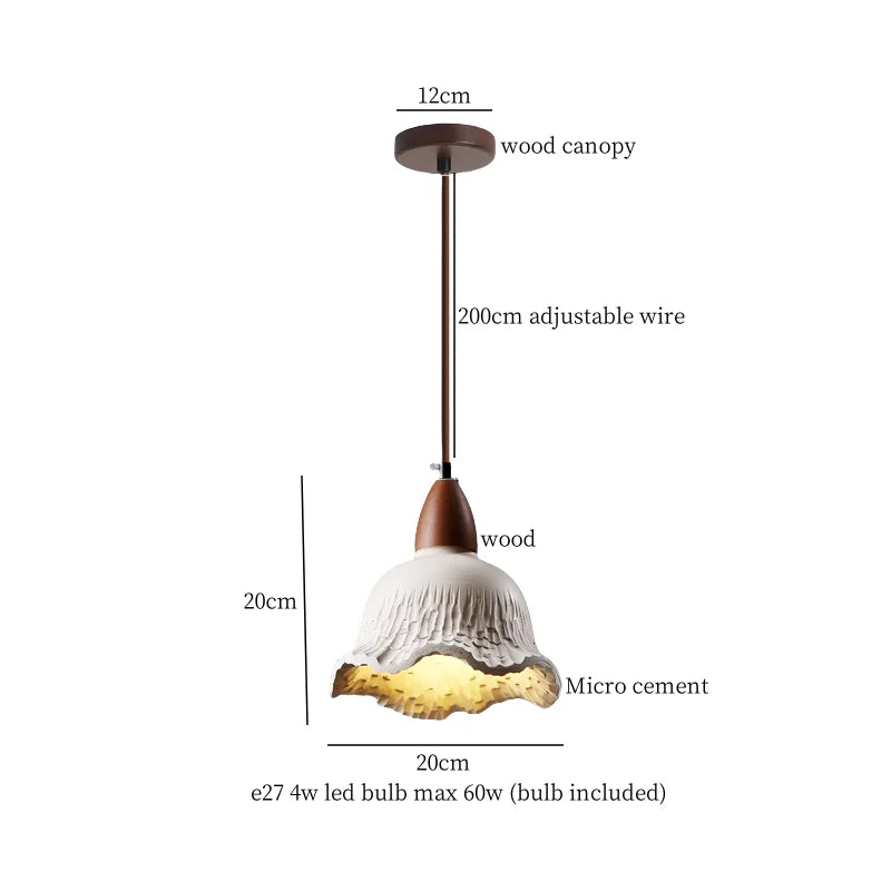 DecorBites™ Columnar Micro Cement LED Hanging Lamps | Home Decor Pendant Light