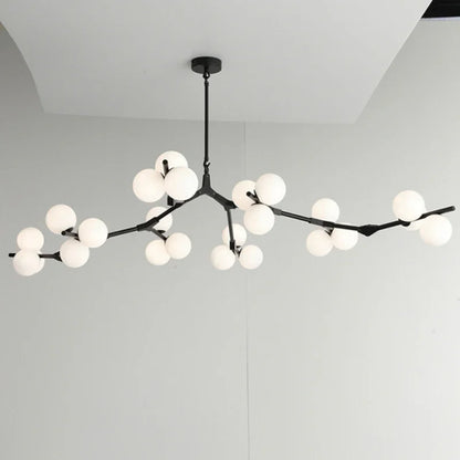 DecorBites™ Black Gold LED Glass Ball Chandelier for Living Room, Kitchen, Bedroom Décor