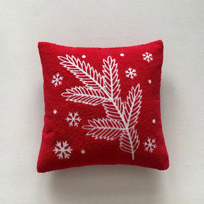 DecorBites™ Christmas Cartoon Embroidered Pillow Cover Set, Festive Decorative Cushions