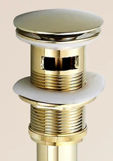 DecorBites™ Brass Pop Up Sink Drain - Antique Brass Gold Black Bathroom Basin Waste