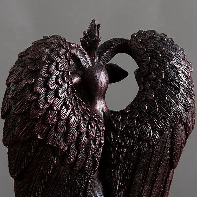 DecorBites™ Baphomet Horned Devil Statue 16cm: Satanic Goat Figurine for Home Office Decor