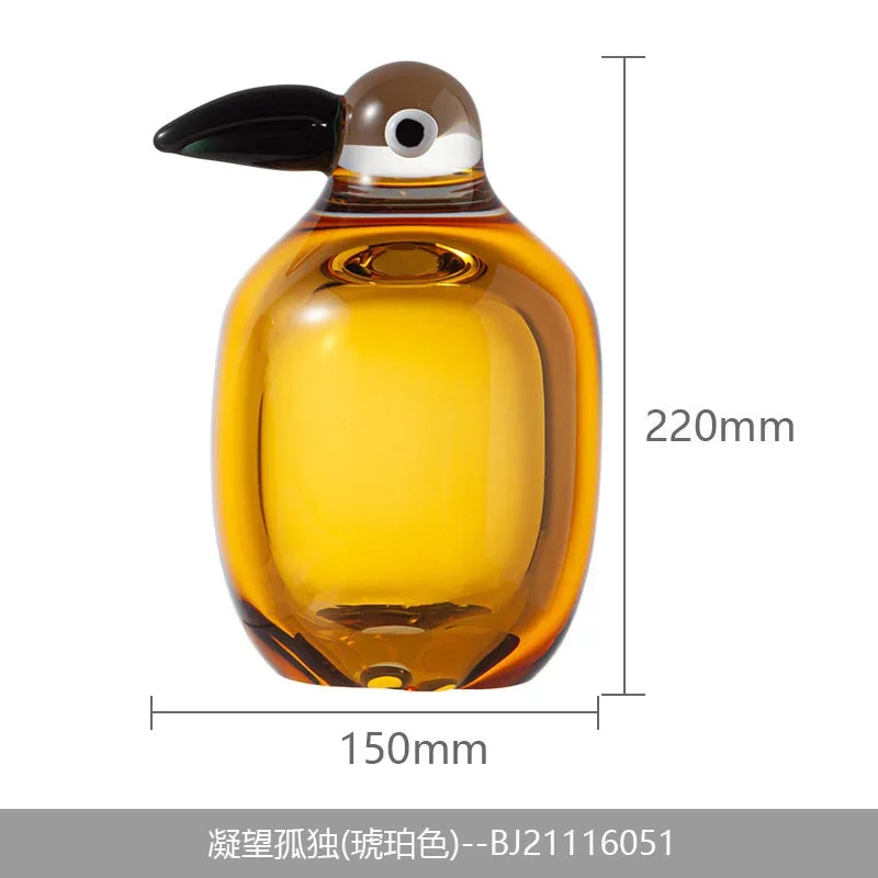 DecorBites™ Abstract Bird Sculpture Transparent Home Decor Figurine