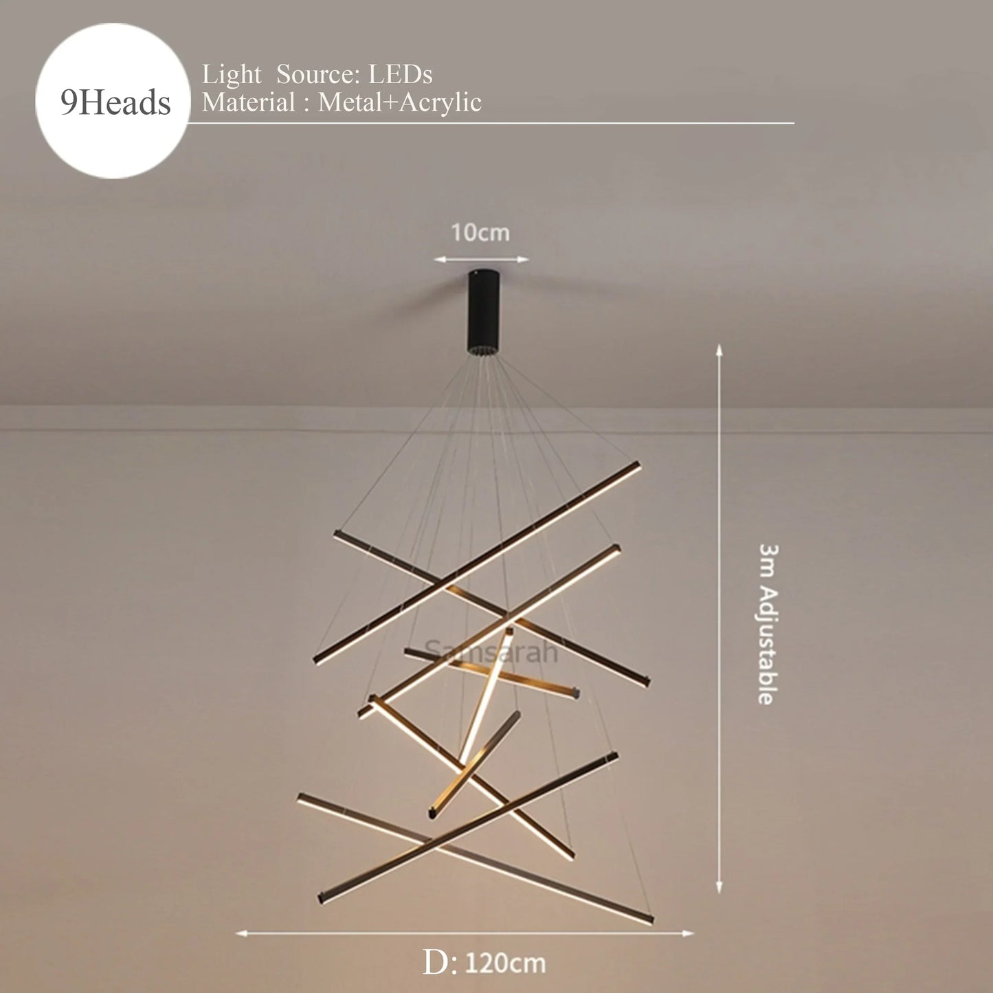 DecorBites™ LED Nordic Chandelier: Modern Pendant Light for Living, Dining, and Bedroom