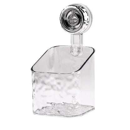 DecorBites™ Bathroom Shelf Suction Cup Storage Rack - Wall Mounted Draining Basket