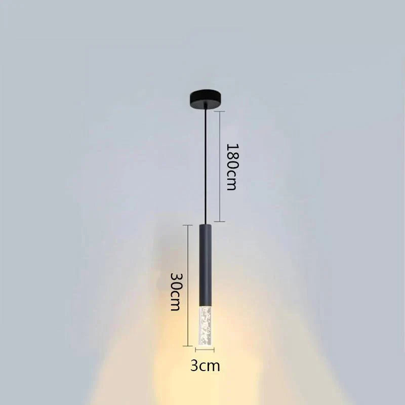 DecorBites™ Black Ring Pendant Lamp Dimmable LED Ceiling Hanging Light