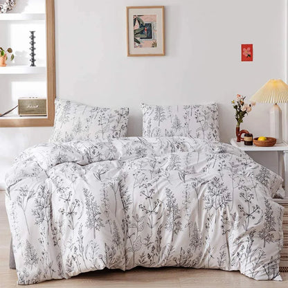 DecorBites™ Boho Chic Stripe Bedding Set with Pillowcase - Ultra-Soft Microfiber Quilt Cover