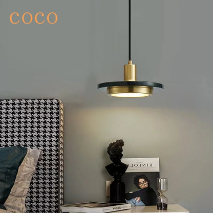 ™ Gold Copper Saucer Marble Chandelier Luxury Home Decor Bedside Cafe Table