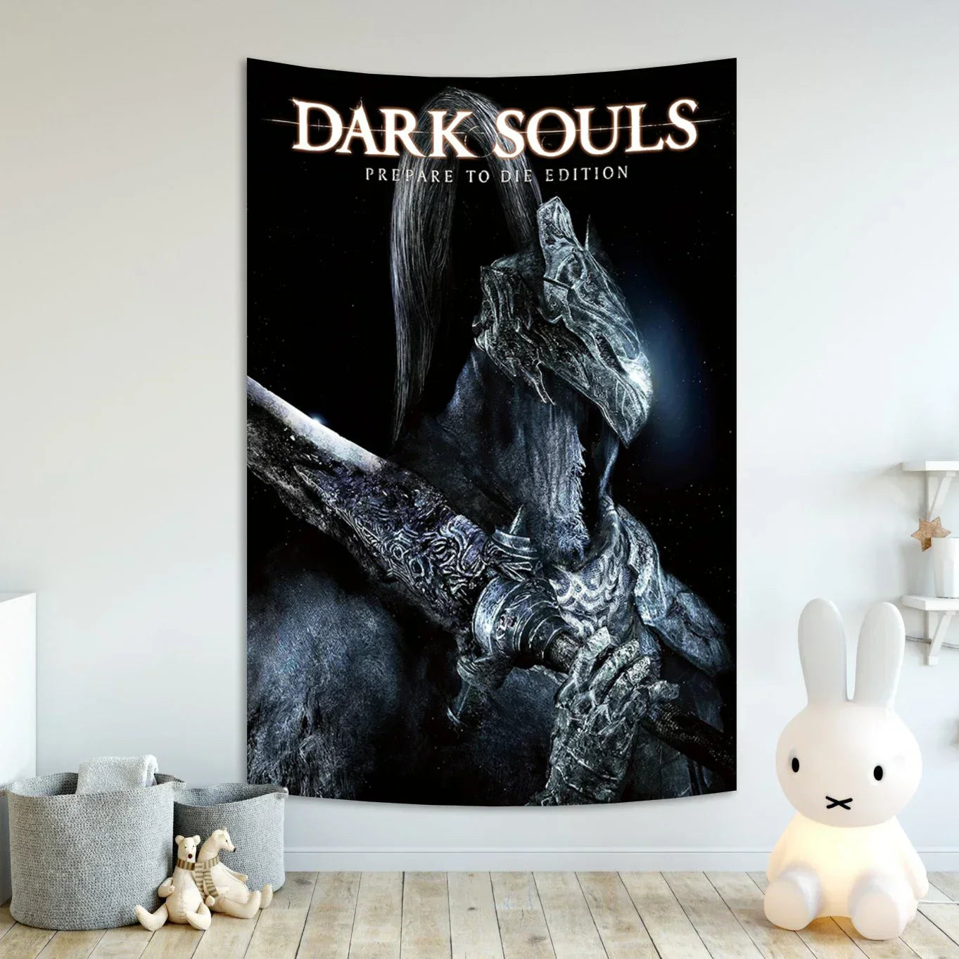 DecorBites™ Dark Souls 3 Tapestry: Gamer Room Decor Psychedelic Background.