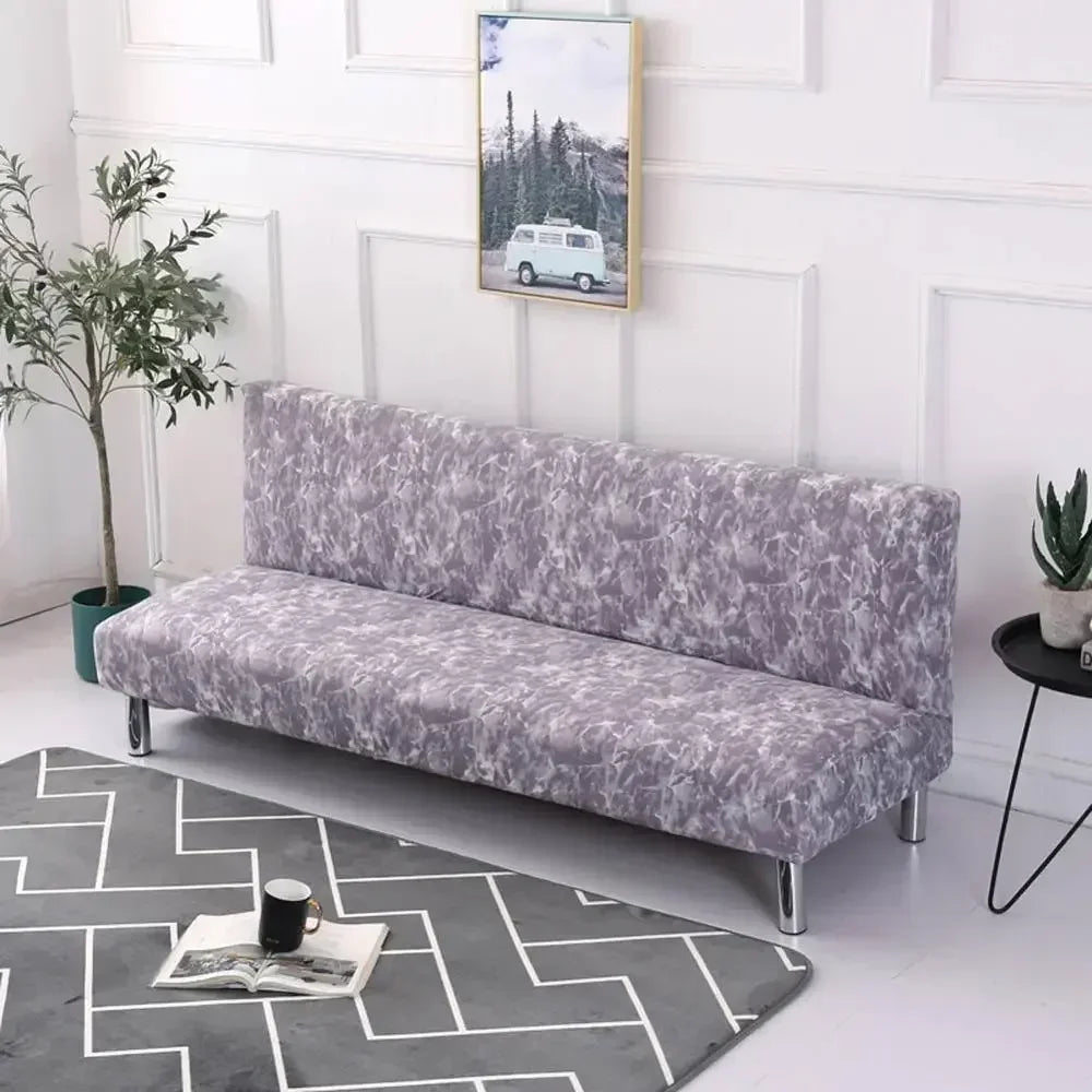 DecorBites™ Armless Futon Sofa Cover Slipcover Elastic No Armrest