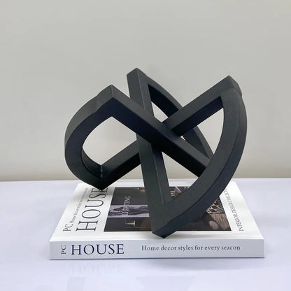 DecorBites™ Geometric Hollowed-out Black Ornament Abstract Home Decoration Handicrafts