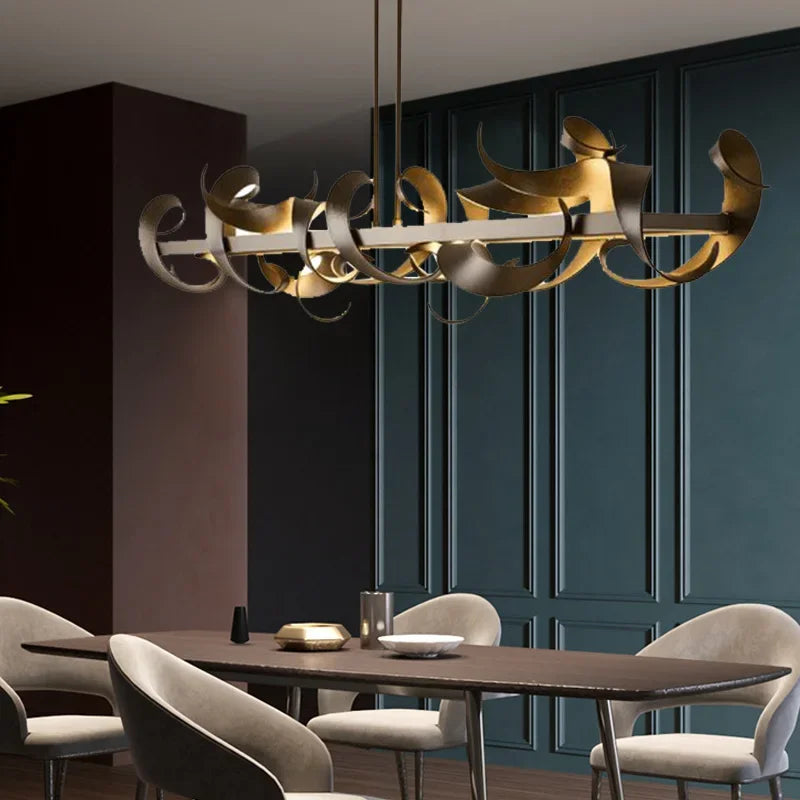 DecorBites™ LED Metal Pendant Lights Nordic Hanging Light Chandeliers Elegant Modern Island Decoration