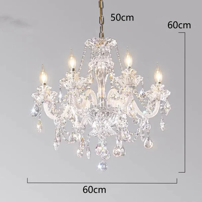 DecorBites™ Crystal Chandelier: Modern Home Decoration Pendant Lights for Living & Dining Room
