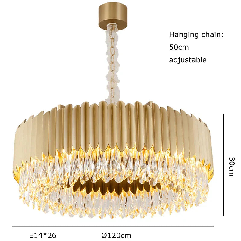 DecorBites™ Crystal Water Droplet Pendant Lights: Elegant LED Dimmable Lamps for Dining Room Foyer