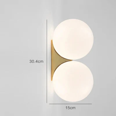 DecorBites™ Glass Ball Art Wall Lamp for Aisle Bedroom, Simple Decoration, LED Bedside Light