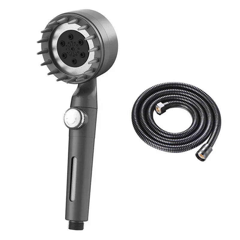 DecorBites™ Adjustable High Pressure Shower Head with 3 Modes and Hose Base