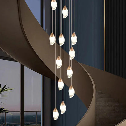 DecorBites™ Crystal Chandelier, Stair Pendant Light, Living Room Lighting