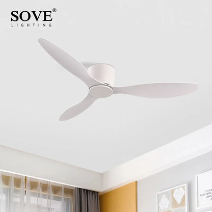 DecorBites™ 17cm White DC Ceiling Fan with Remote Control - Simple and Ultra Thin