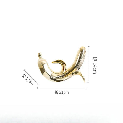 DecorBites™ Golden Banana Figurine Resin Decorative Statue Home Décor Figurine