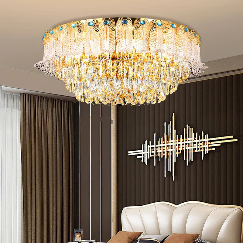 DecorBites™ Crystal Candle Chandelier for Luxury Living Room, Bedroom, and Dining Room