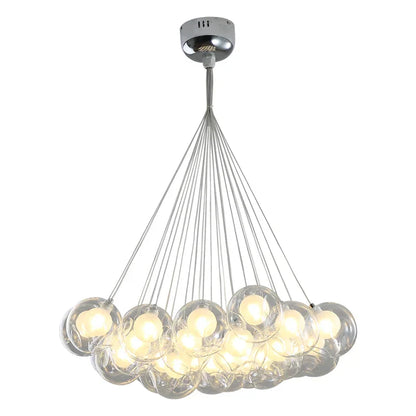 DecorBites™ Glass Ball LED Chandelier: Modern Nordic Style Lighting for Home Decoration