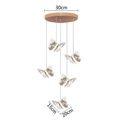 DecorBites™ Crystal Butterfly Pendant Lamps LED Lighting for Home Decor and Luxury Ambiance