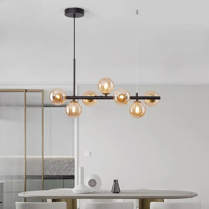 DecorBites™ Glass Ball Gold Pendant Light - 11 Heads for Kitchen Living Dining Room