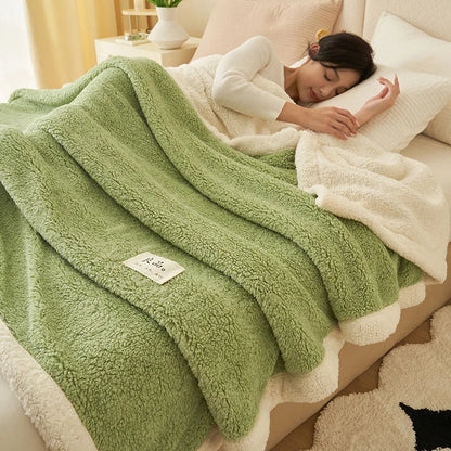 DecorBites™ Coral Fleece Blanket: Super Soft Single Size Sofa Cover for Office, Cozy Nap Blanket