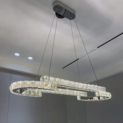DecorBites™ Crystal Chandelier: Modern Luxury Living Room Lamps for Bedroom and Dining Room