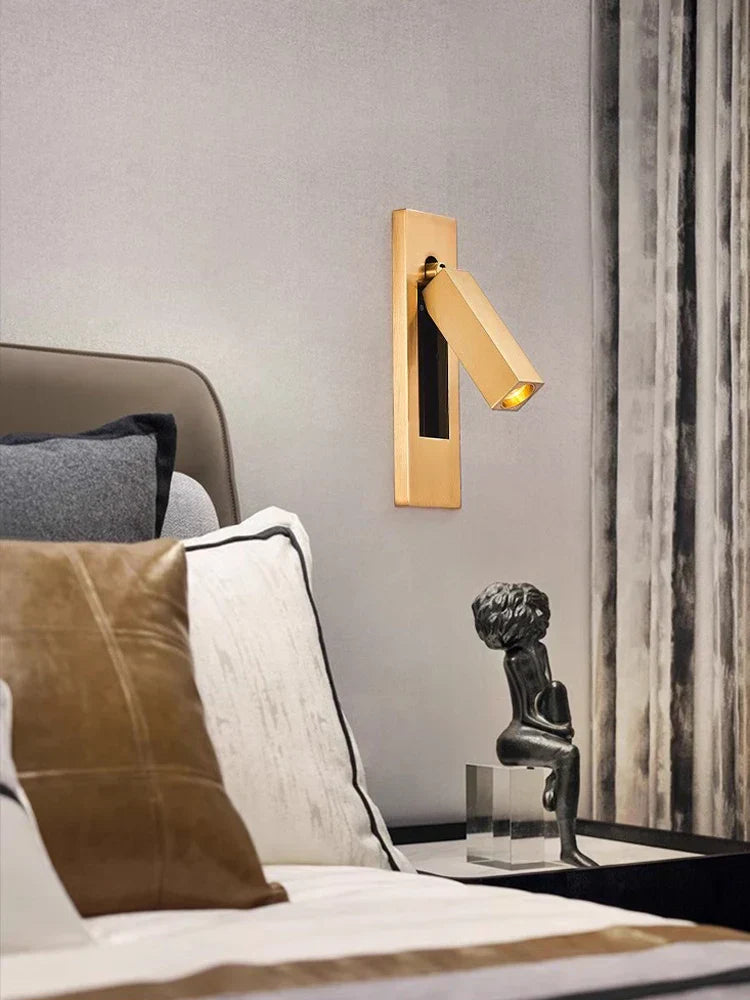 DecorBites™ LED Wall Lamp with Switch, USB Port, Rotatable - Bedroom Reading Light