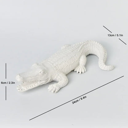 DecorBites™ Crocodile Resin Sculpture Desk Decoration: Creative Ornaments for Aesthetic Home Decor
