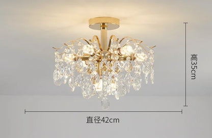 DecorBites™ Crystal LED Chandelier Ceiling Lamp Modern Living Room Bedroom Light