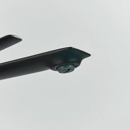 DecorBites™ Black Basin Mixer Faucet for Bathroom Vanity, Deck Mounted Hot and Cold Water Tap